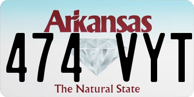 AR license plate 474VYT