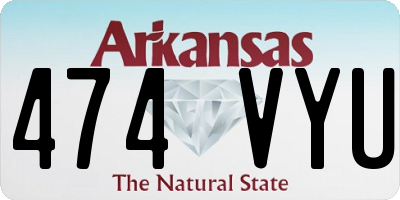 AR license plate 474VYU