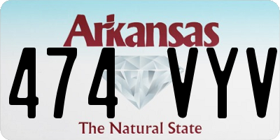 AR license plate 474VYV