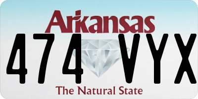 AR license plate 474VYX