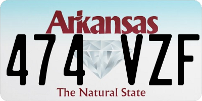 AR license plate 474VZF