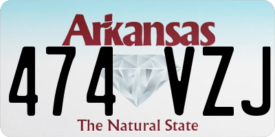 AR license plate 474VZJ