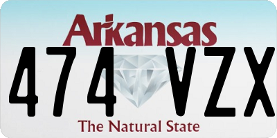AR license plate 474VZX