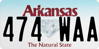 AR license plate 474WAA