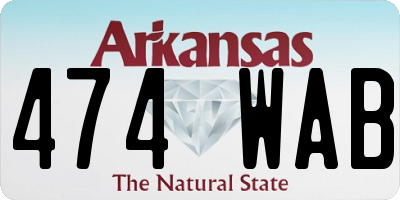 AR license plate 474WAB