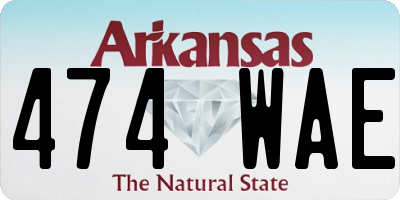 AR license plate 474WAE