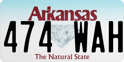 AR license plate 474WAH