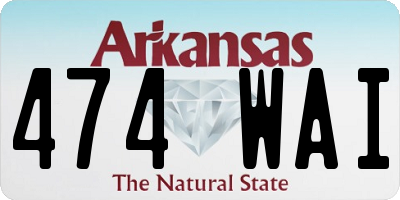 AR license plate 474WAI