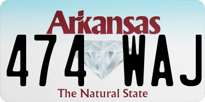 AR license plate 474WAJ