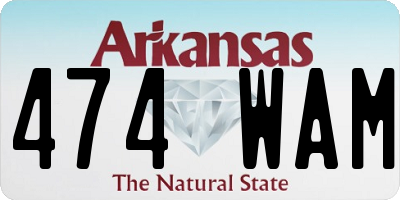 AR license plate 474WAM