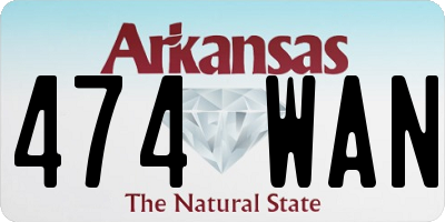AR license plate 474WAN