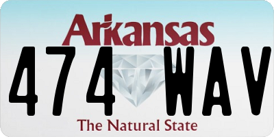 AR license plate 474WAV