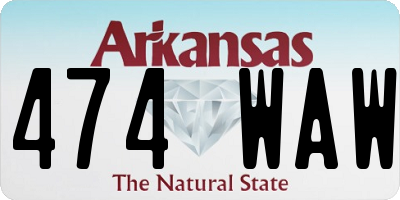 AR license plate 474WAW