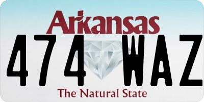 AR license plate 474WAZ