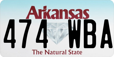 AR license plate 474WBA