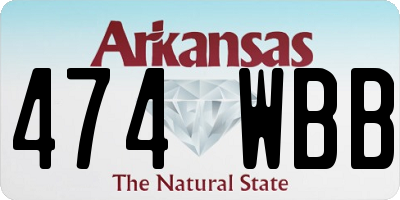 AR license plate 474WBB