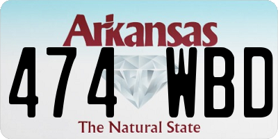 AR license plate 474WBD