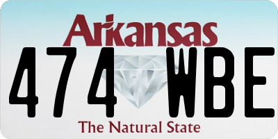 AR license plate 474WBE