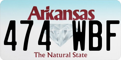 AR license plate 474WBF