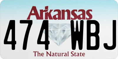 AR license plate 474WBJ