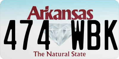 AR license plate 474WBK