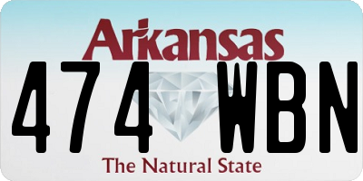 AR license plate 474WBN