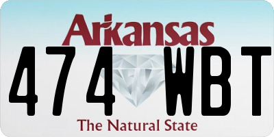 AR license plate 474WBT