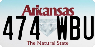 AR license plate 474WBU