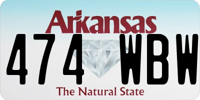 AR license plate 474WBW