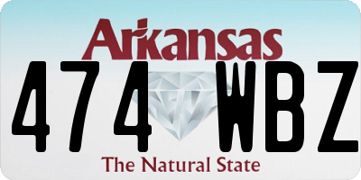 AR license plate 474WBZ