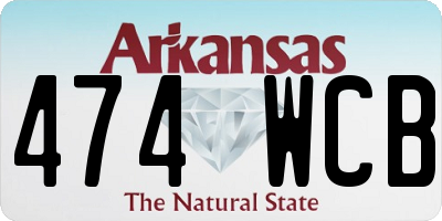 AR license plate 474WCB