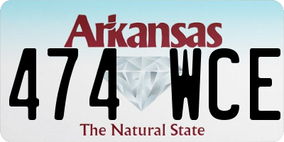 AR license plate 474WCE
