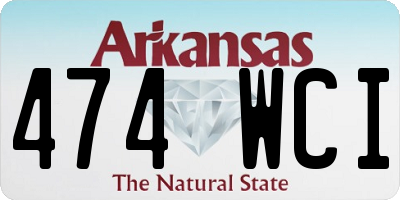 AR license plate 474WCI