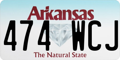AR license plate 474WCJ