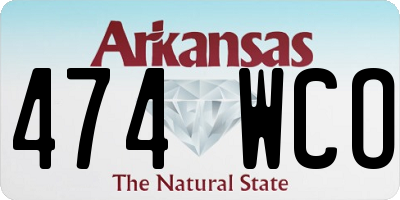 AR license plate 474WCO
