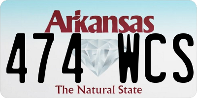 AR license plate 474WCS