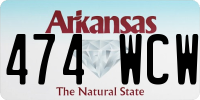 AR license plate 474WCW