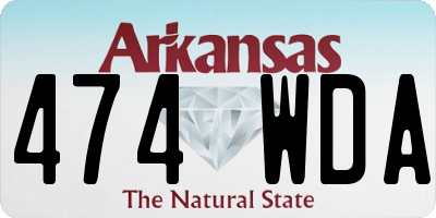 AR license plate 474WDA