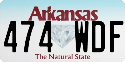 AR license plate 474WDF