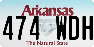 AR license plate 474WDH