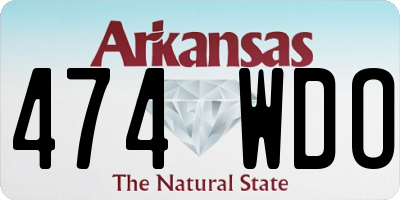 AR license plate 474WDO