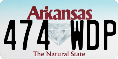 AR license plate 474WDP