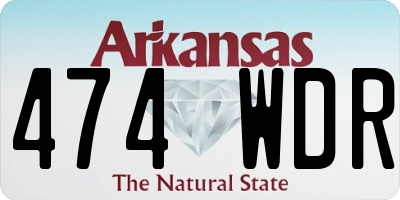 AR license plate 474WDR