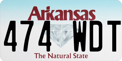 AR license plate 474WDT