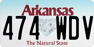 AR license plate 474WDV
