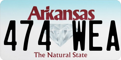 AR license plate 474WEA