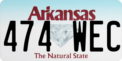 AR license plate 474WEC