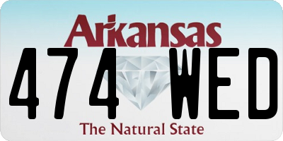 AR license plate 474WED