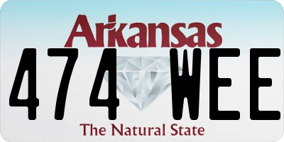 AR license plate 474WEE