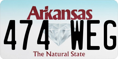 AR license plate 474WEG